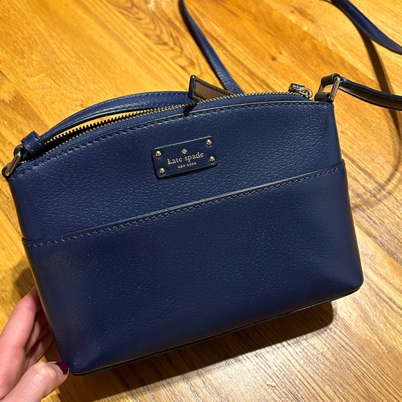 Kate Spade Navy Leather Crossbody - Picture 1 of 7